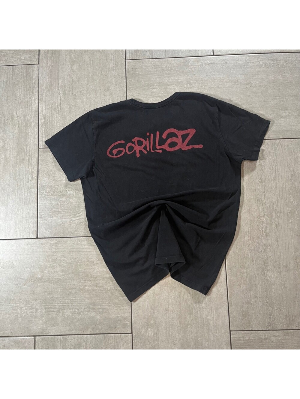 Gorillaz Geep Buggy Graphic T-Shirt Black Mens Short Sleeve Band Tee L